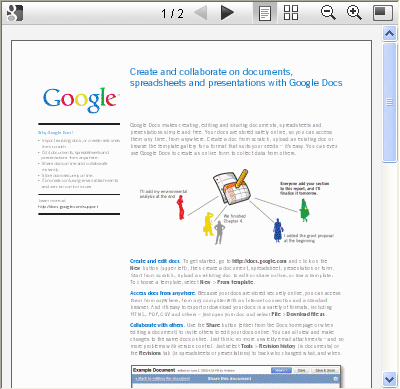 �uGoogle Docs Viewer�v�ɂ��PDF�t�@�C���̕\����iGoogle Docs�����u���O���j