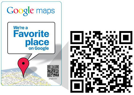 �uFavorite Places on Google�v�̓X�܂ɓ\����V�[���iGoogle�����u���O���摜�]�ځj