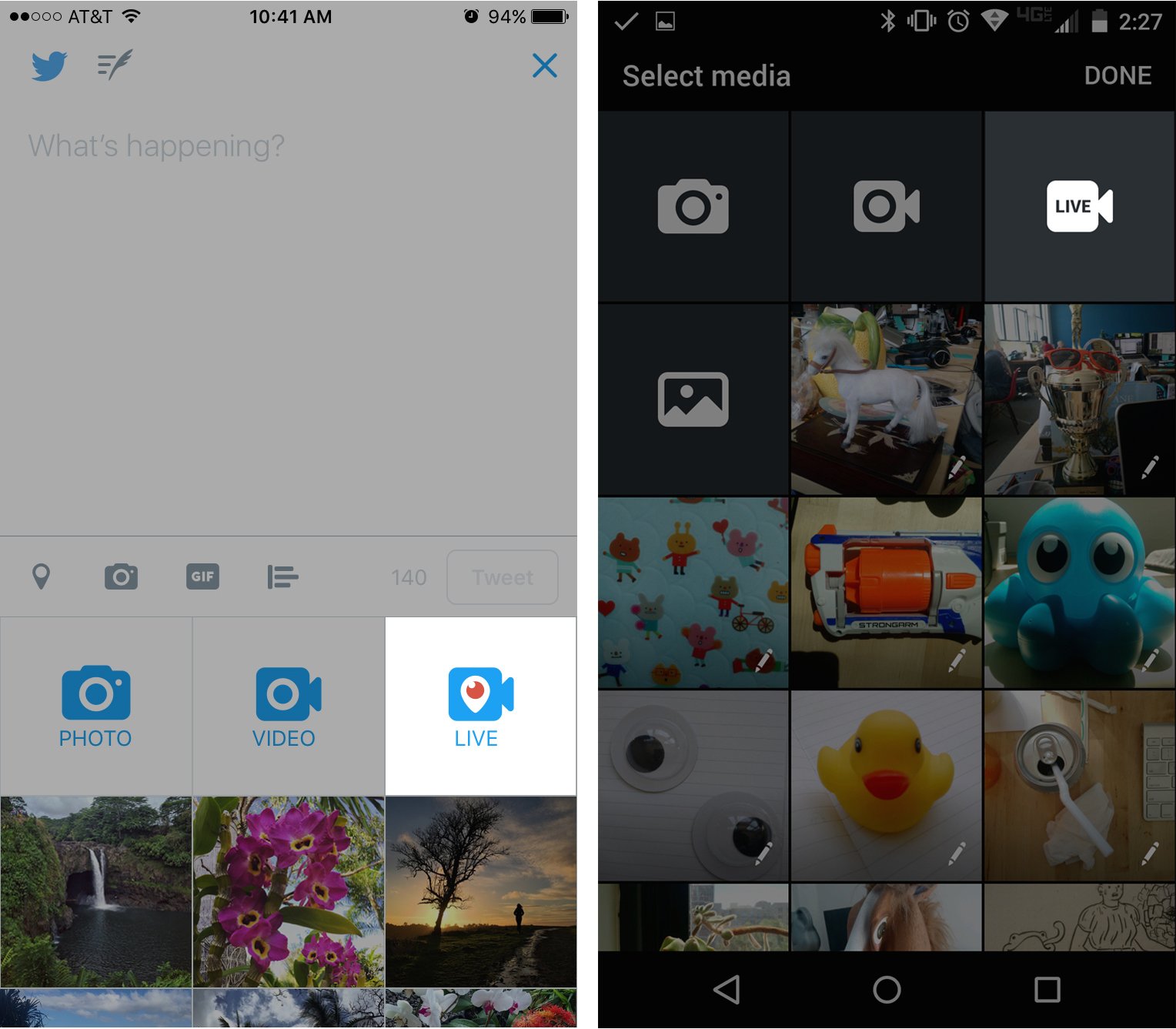 Twitter公式アプリにライブ動画配信ボタン追加、「Periscope」と連携 -INTERNET Watch