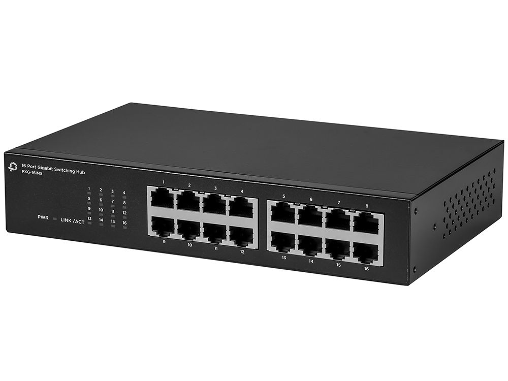 プラネックス、メタルボディ＆電源内蔵のギガビット16ポート