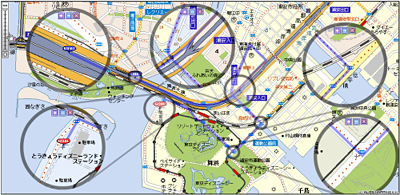 地図上のわかりにくい場所を拡大表示できる Alpslab 虫眼鏡