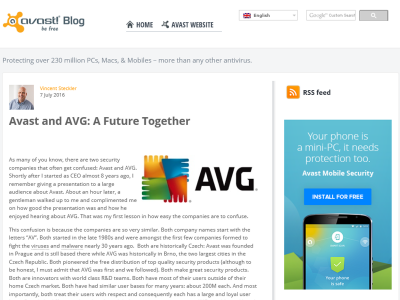 Avast 競合の無料アンチウイルスベンダーavgを13億ドルで買収 Internet Watch Avast 競合の無料アンチウイルスベンダーavgを13億ドルで買収 Internet Watch