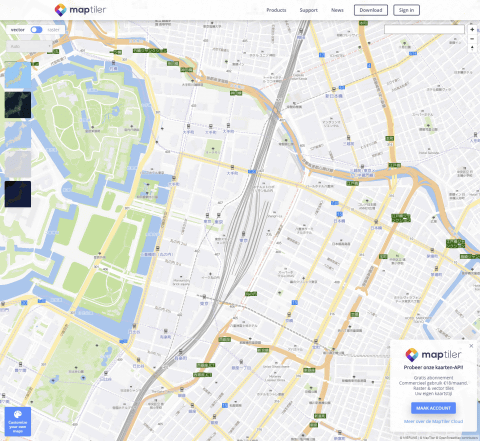 地図タイルの新たな選択肢 Mapboxに続き スイス発 Maptiler も日本上陸 地図と位置情報 Internet Watch