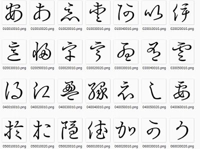 国立国語研究所が 学術情報交換用変体仮名 データベース試験公開 文字画像のpng Jpgファイルをccライセンスで提供 Internet Watch Watch