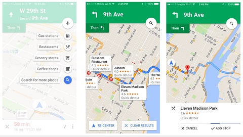 Ios版 Google マップ に 寄り道 機能を追加 走行ルート付近のスポット候補を提示 Internet Watch Watch