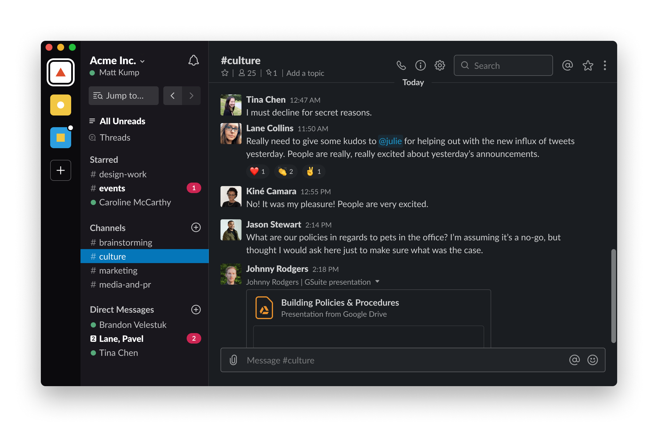 Slackのダークモード、Mac/Windows/Linuxのデスクトップアプリでも提供