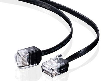 10GBASE-T対応、30/20/15mのCAT6AフラットLANケーブル「KB-FL6AL