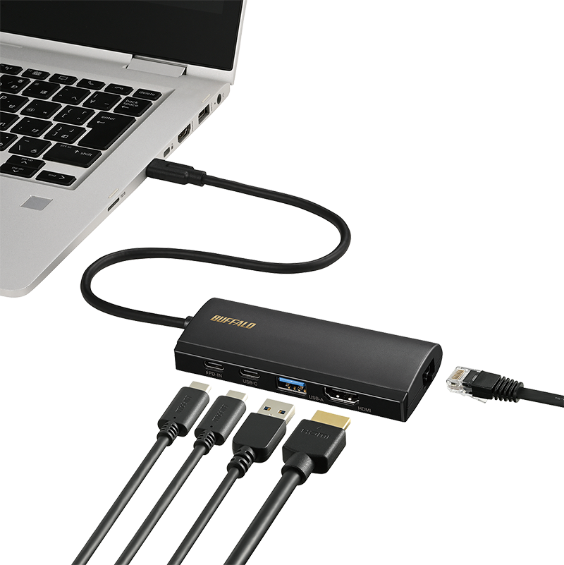 珍しい BUFFALO ドッキングステーション ブラック USB-C オス→メス HDMI LAN USB-A USB-Cｘ2 USB PD対応  100W LUD-U3-CGHDBK riosmauricio.com