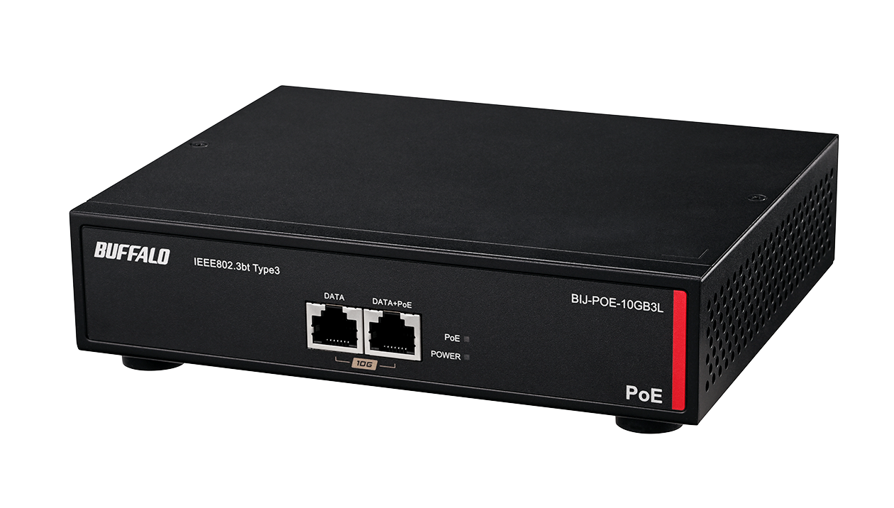 バッファロー、最大60Wの給電が可能なPoE++インジェクター「BIJ-POE