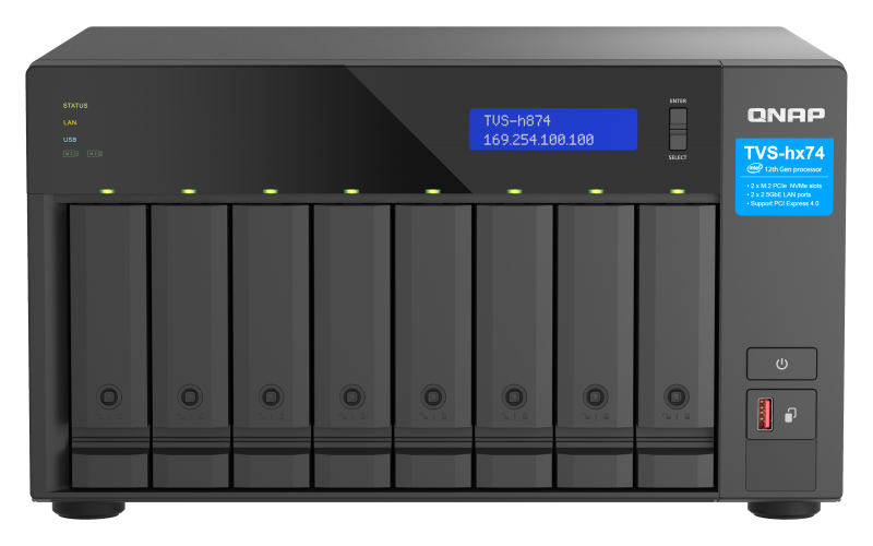 Core i9に10GbE×2を搭載したQNAPの8ベイNAS「TVS-h874X-I9」、フォース