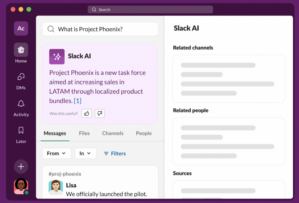 Slack GPT改め「Slack AI」、今冬よりベータテスト開始。プロジェクト管理の新機能「List」も発表 - INTERNET Watch