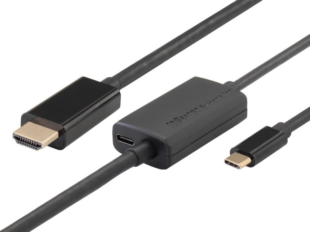 PCへの給電も可能なUSB Type-C - HDMI変換ケーブル「RS-UCHD4K60