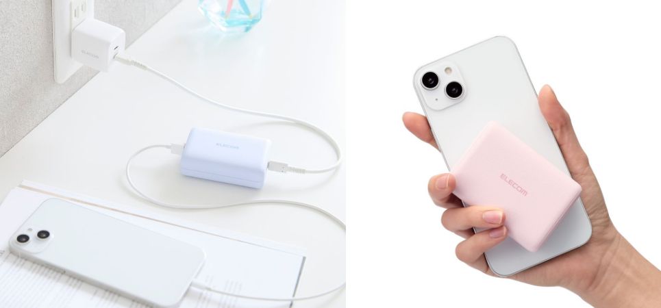 カードサイズで10000mAh、20W出力のモバイルバッテリー2種、エレコムが
