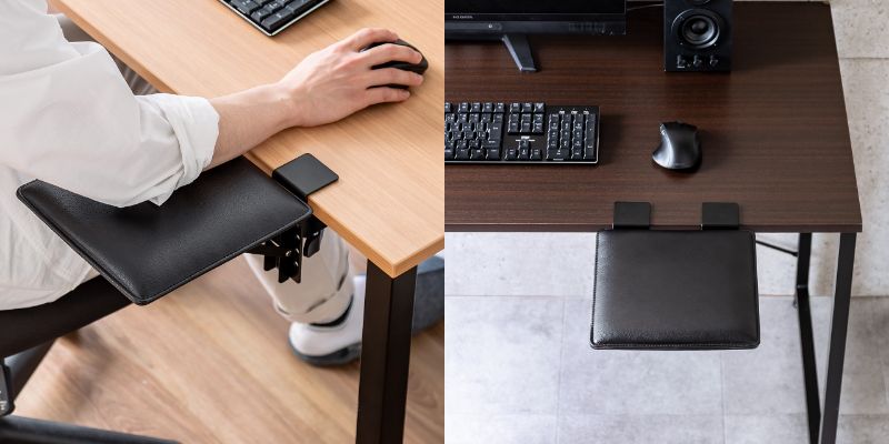 クッション入りのアームレスト「200-TOK024BK」、サンワサプライが発売