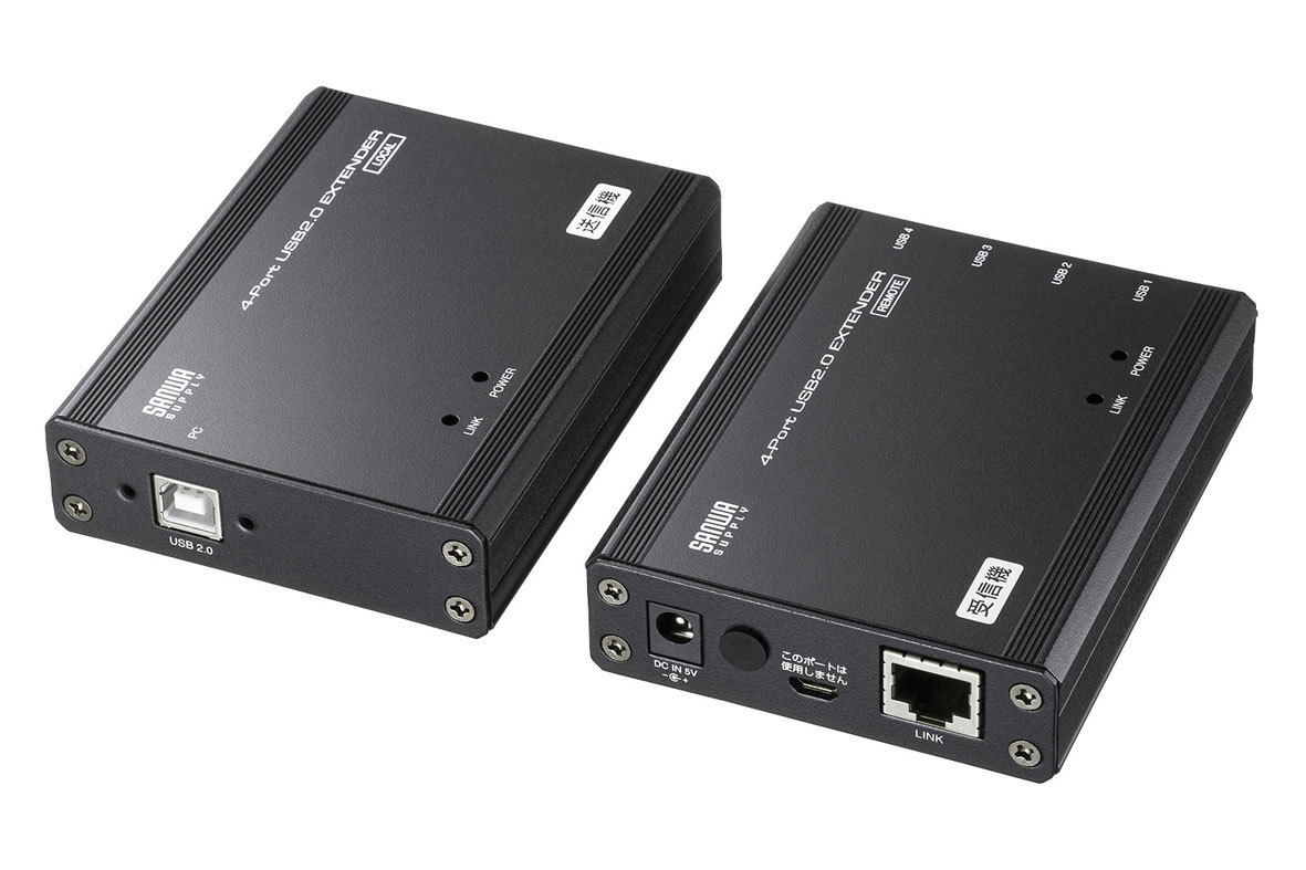 USB4台をLANケーブルで最大100m延長できるエクステンダー「USB