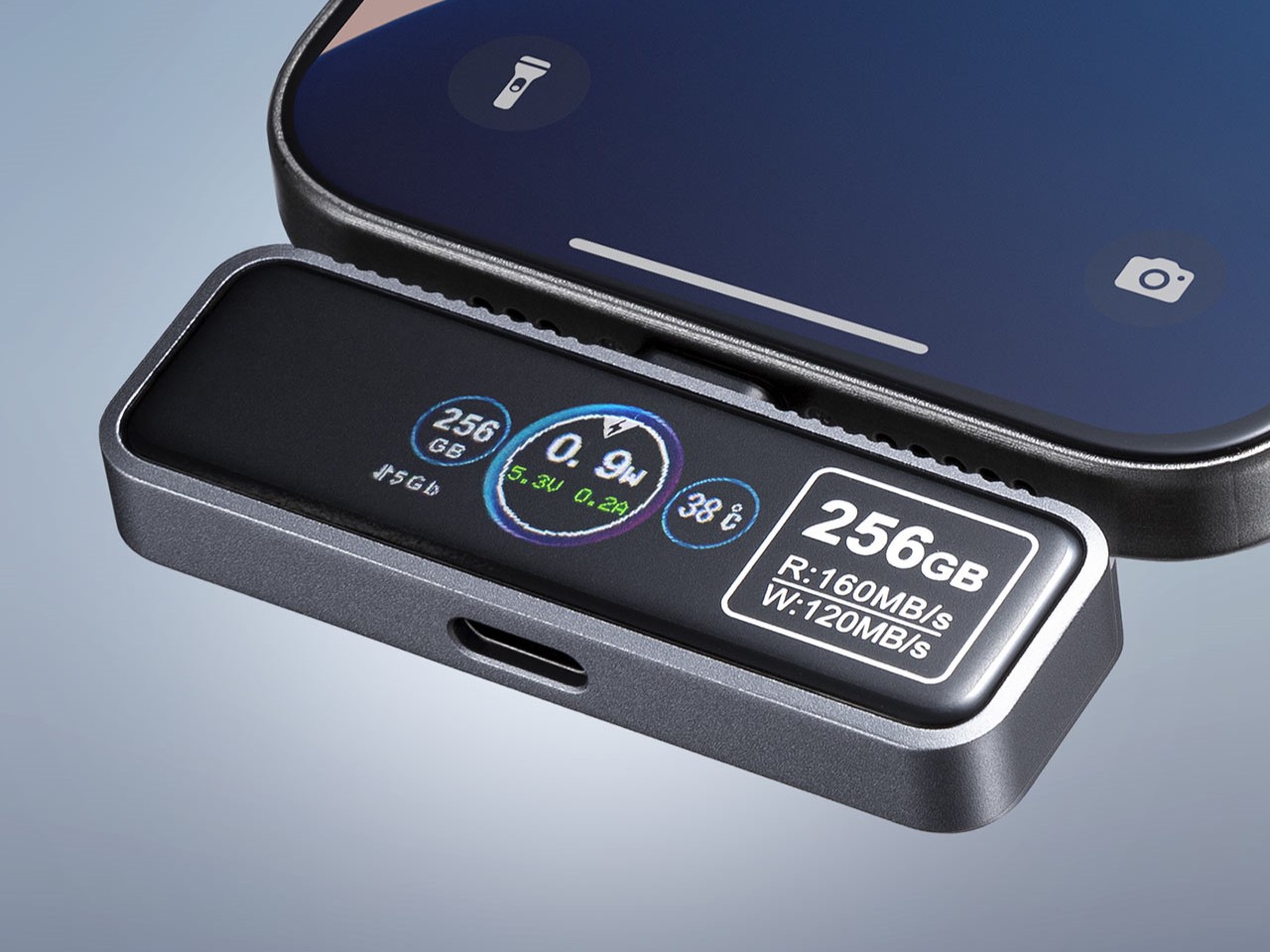 充電しながら使えるUSB Type-C接続スマホ用USBメモリ「600-IPCLED