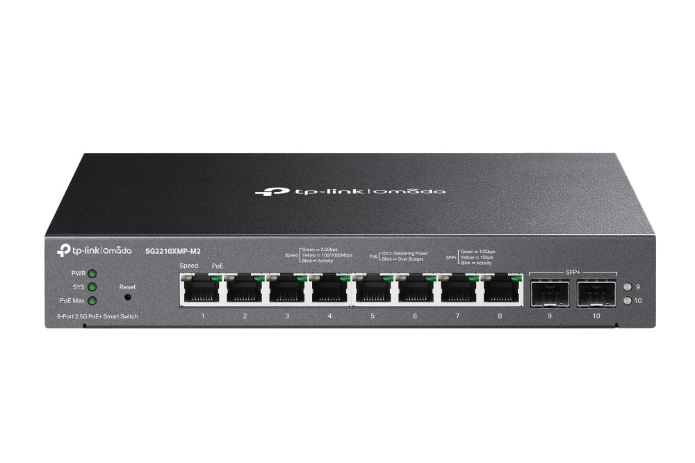 TP-Link、PoE対応2.5GbEポート×8にSFP+スロット×2のスマート