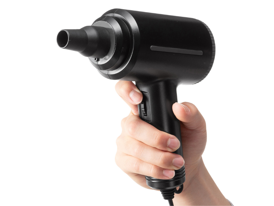 最大42m/sで15分連続使用可能な電動エアダスター「CD-ADE8BK