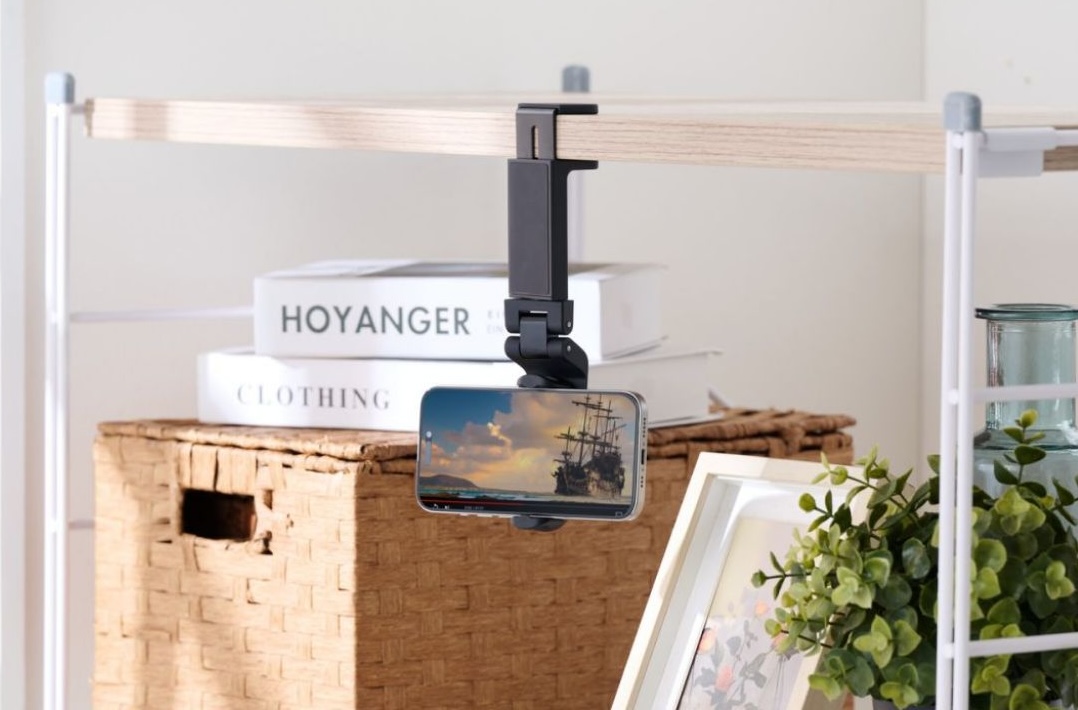 旅行・出張に便利なクランプ式スマホスタンド2製品、エレコムが発売
