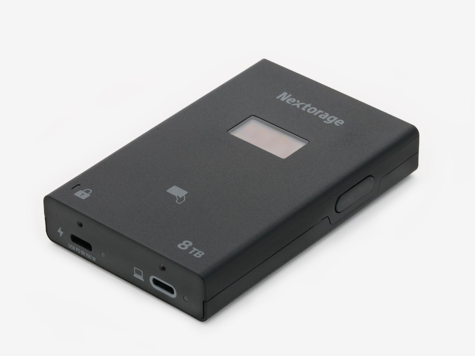 Nextorage、ハードウェア暗号化機能を持ち、ディスプレイを搭載した