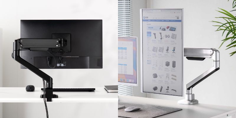 最大40インチ対応、メカニカルスプリング式でピタッと止まるモニター