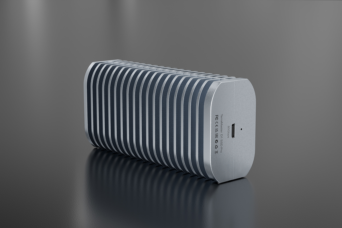 80GbpsのThunderbolt 5に対応した外付けM.2 SSDケース「D1 SSD Pro