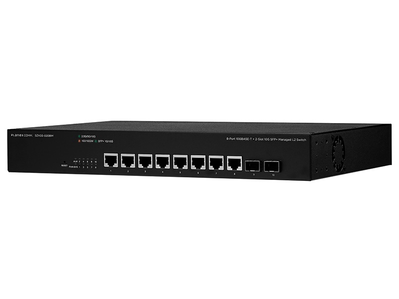 2.5Gbps×8ポートに2つのSFP+スロットを備えたマネージドL2スイッチ