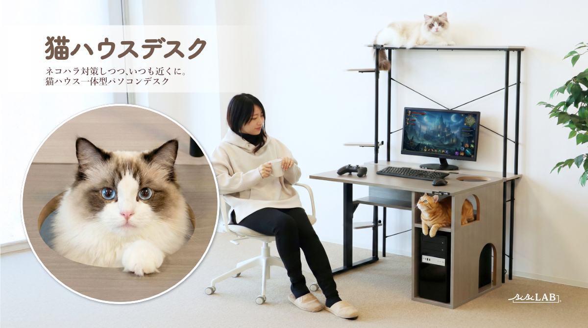 キャットハウス一体型、愛猫とのコミュニケーションを促進する「猫