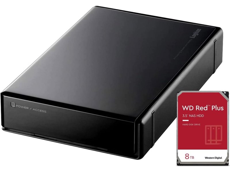 ロジテックの外付けHDDがAmazonで安い! NAS向け「WD Red Plus」を内蔵した1TB版が1万5180円 TV・レコーダー買い替え時もデータ移行できるSeeQVault対応 4TB版は2万1480円
