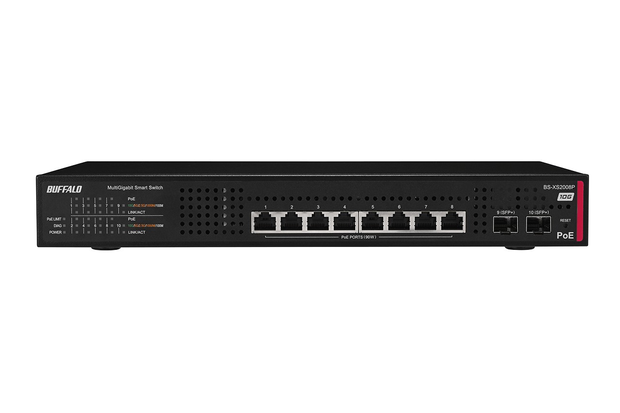 バッファロー、8ポート全てが10GbE対応の法人向けL2スマートスイッチ2機種を発売 セキュリティ評価制度「JC-STAR」★1に適合