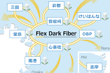 オプテージ、関西エリアのDCIサービスを強化、専用の光芯線を提供する「Flex Dark Fiber」サービスを展開